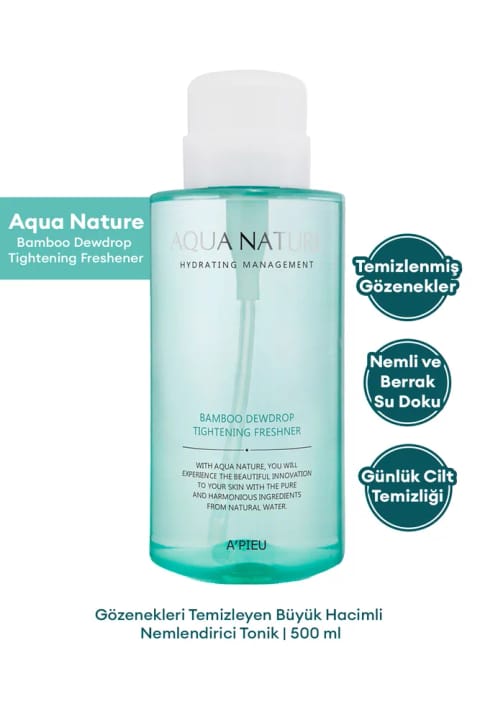 تونر پاککننده منافذ میسا ۵۰۰ میلیلیتری A'PIEU Aqua Nature Bamboo Dewdrop Tight...