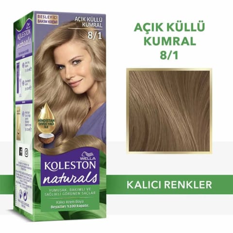 رنگ مو Wella Koleston Naturals 8/1 بلوند خاکستری روشن