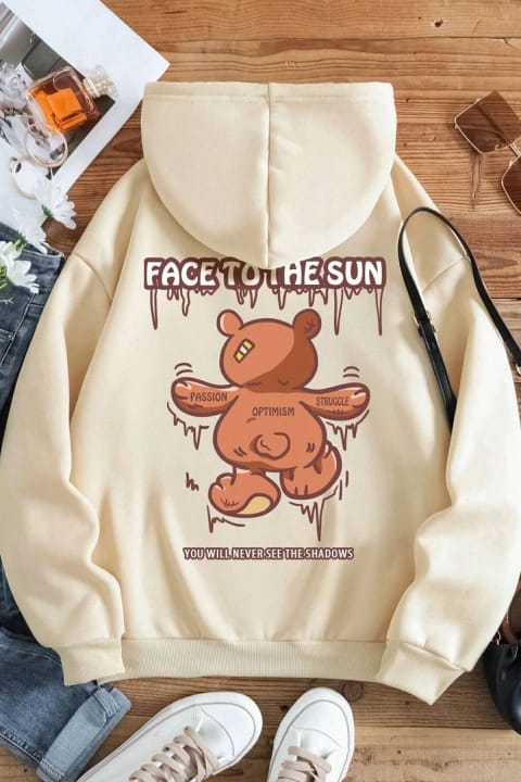 سویشرت یونیسکس uyguntarz مدل Face To The Sun چاپی