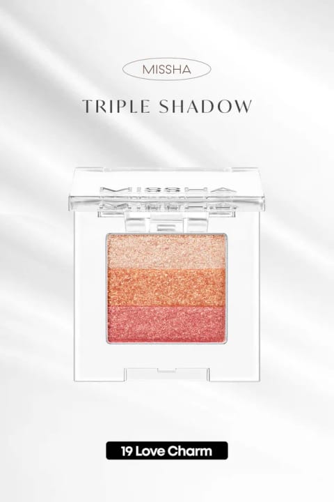 Missha سایه چشم سه‌رنگ Triple Shadow با بافت نرم و بدون پودرریزی (19 L...)