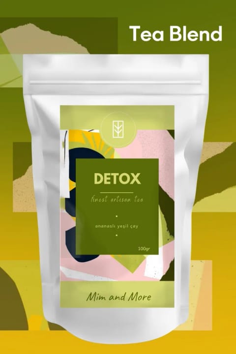 Mim and More Detox Tea - آناناس و چای سبز 100 گرم