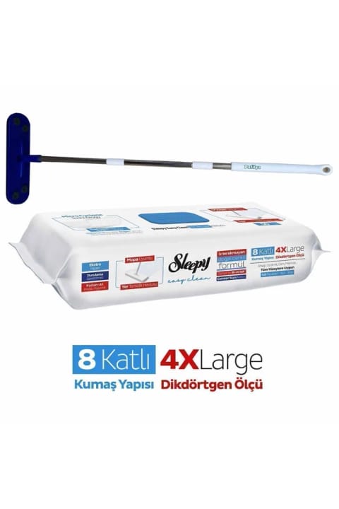 Sleepy Easy Clean دستمال تمیزکننده کف با وایتکس ۵۰ برگ پافیل