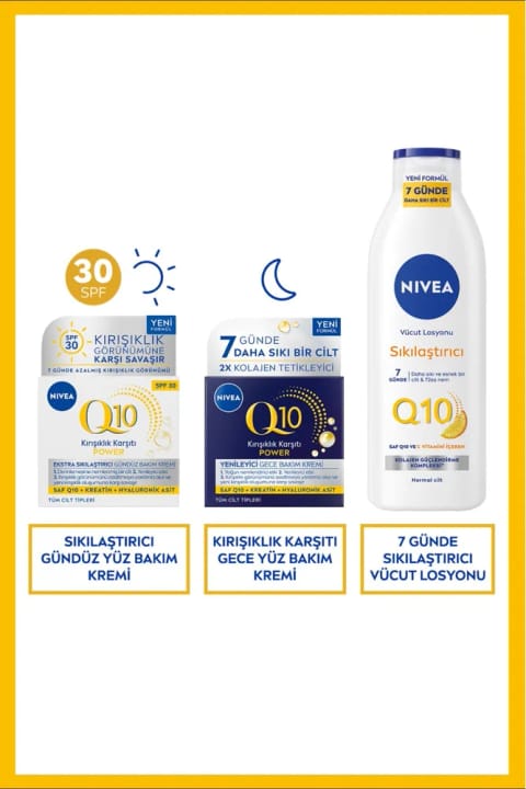 NIVEA Q10 مراقبت ست، کرم روز ضدآفتاب SPF30، کرم شب...