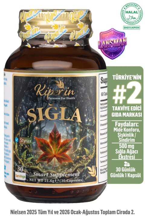 Kiperin Sığla | عصاره درخت Sığla | حمایت از معده و گوارش | 500mg | 30 ...