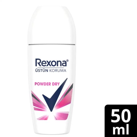 Rexona محافظت برتر زنانه رولآن دئودورانت پودر درای ۷۲ ساعت محافظت بیوقفه ۵۰ میلیلیتر