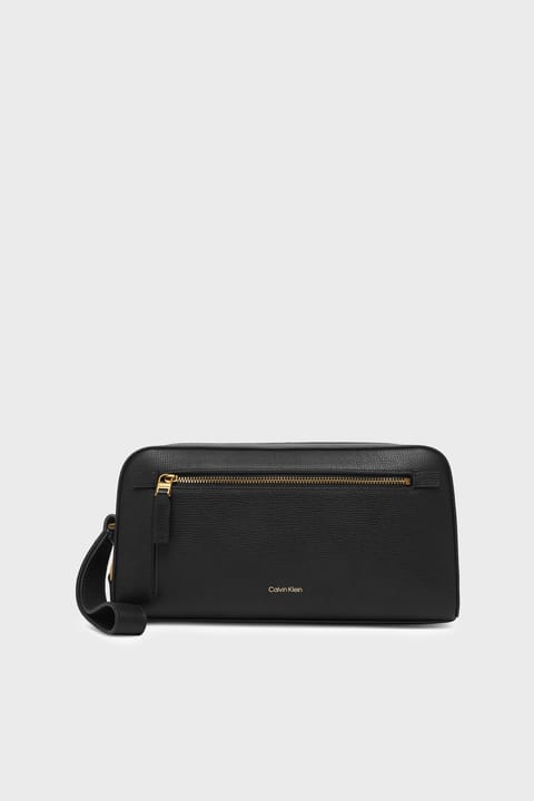 کیف اصلاح چرمی Calvin Klein با بند مچی LV04D1323GUB1 مردانه