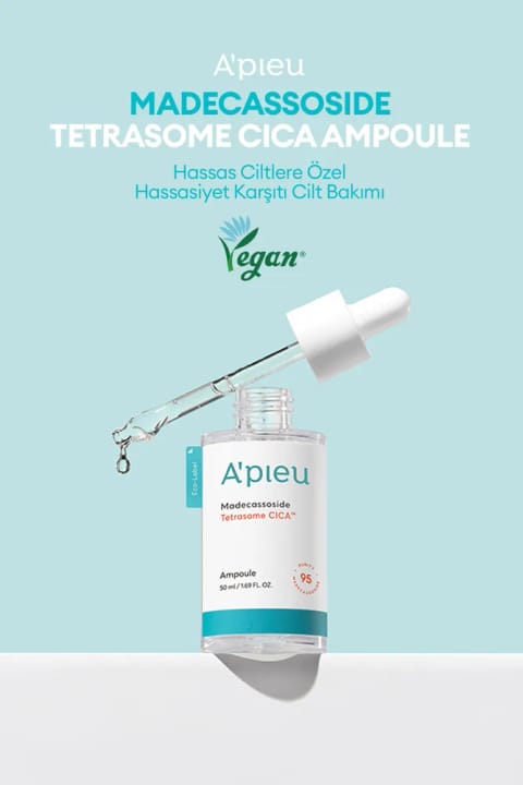 میشا آمپول سیكا برای پوستهای حساس و آسیبدیده A'PIEU Madecassoside Tetrasome Cica
