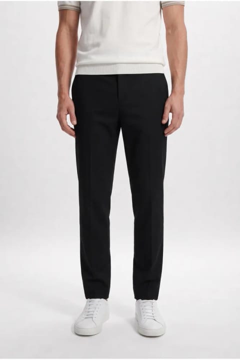 D'S Damat شلوار چینو مشکی ترکیب کتان Comfort Fit