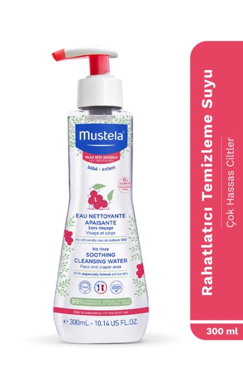 Mustela %99 طبیعی برای پوستهای بسیار حساس بدون نیاز به آبکشی بدون عطر...