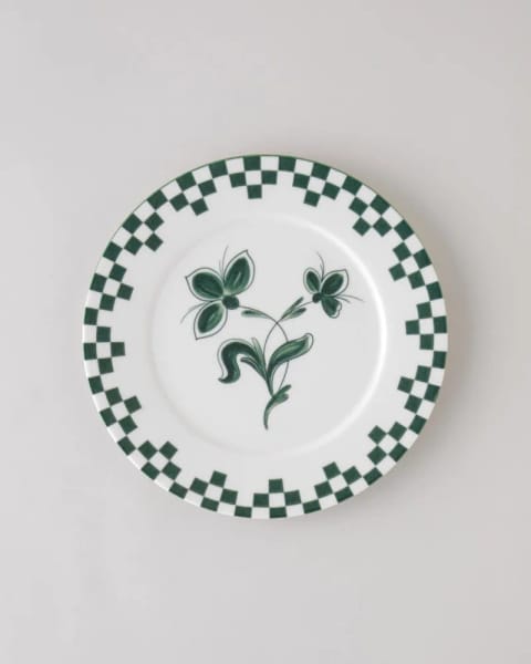 بشقاب سرو چینی Gardenia 25 سانتی‌متر سبز