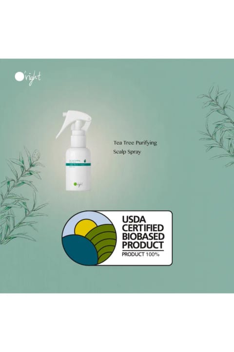 اسپری پاک‌کننده پوست سر O'right Tea Tree برای موهای مستعد شوره و خارش