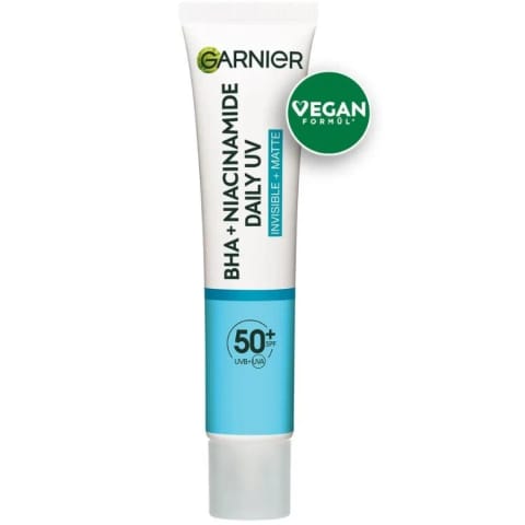 گارنیر پاک و شفاف ضدآفتاب صورت BHA و نیاسینامید بافت مات نامرئی SPF50+