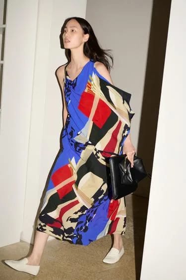 ZW COLLECTION پیراهن میدی طرح‌دار
