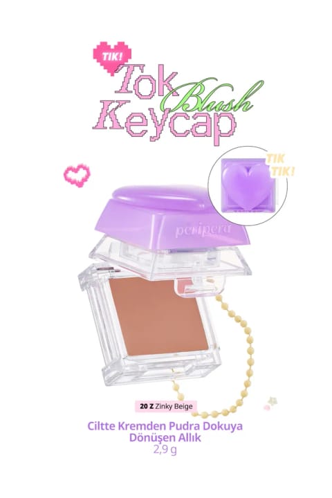 PERIPERA Tok Blush Keycap رژگونه تبدیلشونده از کرم به پودر (20 Zinky Beige)
