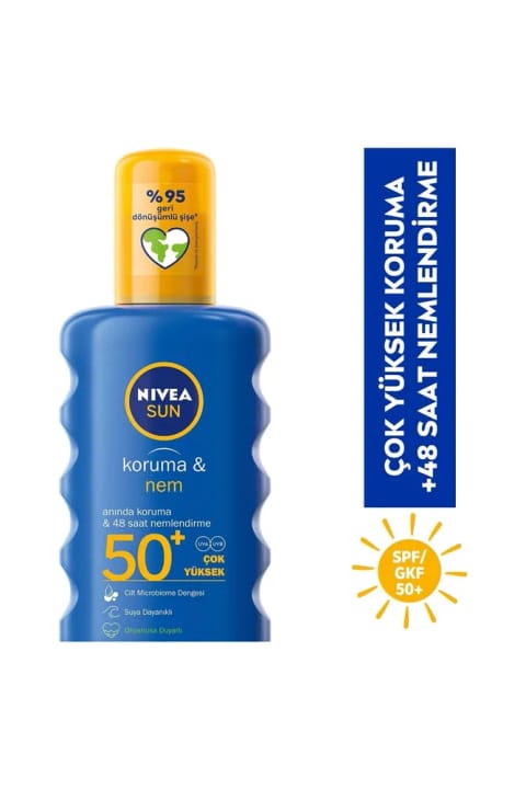 NIVEA Sun محافظت و مرطوب کنندگی اسپری ضد آفتاب GKF 50+ 200ml