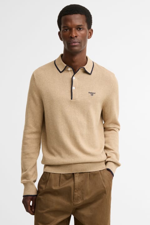 پولو یقه بافت Barbour Taunton ST51 Stone