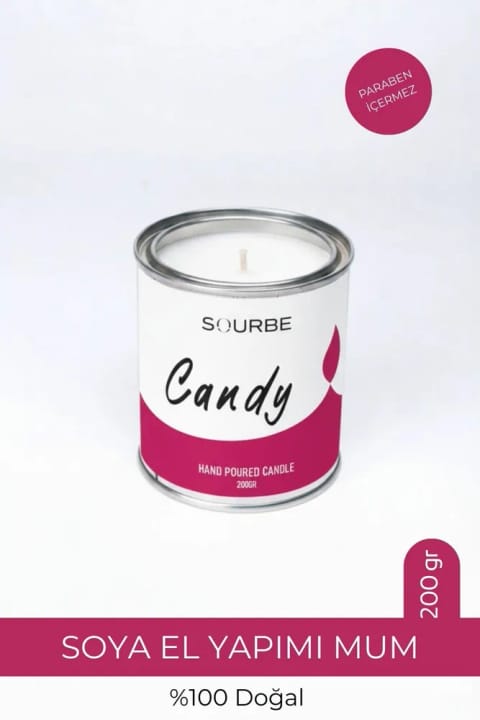 شمع سویا معطر Sourbe Candy با رایحه تمشک و توت فرنگی
