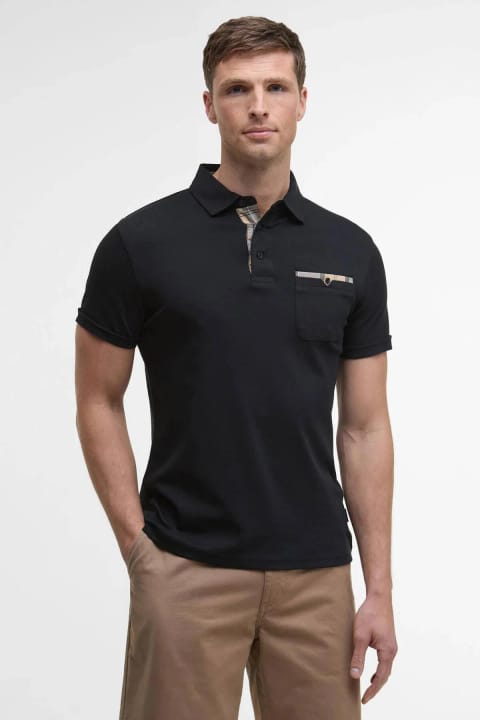 پولو یقه Barbour Premium Corpatch Tailored BK31 مشکی