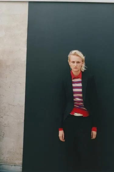 Zara جامپر راه‌راه فوق‌لطیف ۱۰۰٪ پشم
