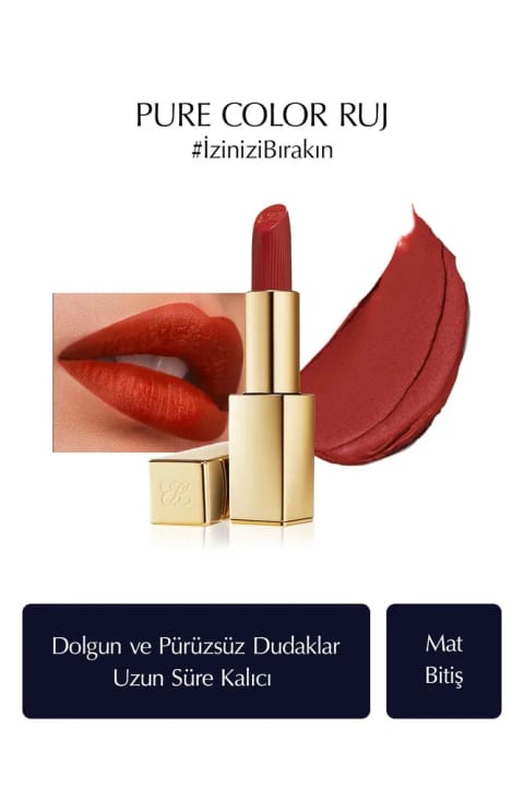 رژ لب مات Estee Lauder مدل Pure Color Matte Lipstick حجم 3.5 گرم رنگ 571