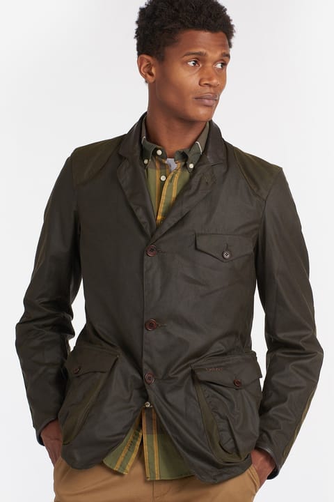 کاپشن روغنی اسپرت Barbour Beacon OL71 زیتونی