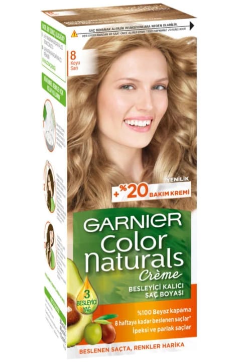 رنگ مو گارنیه Color Naturals بلوند تیره 8