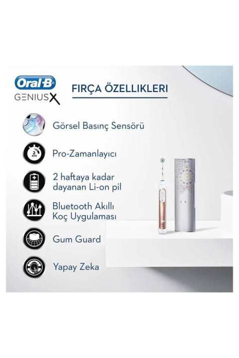 Oral-B Genius X لوکس رزگلد مسواک شارژی