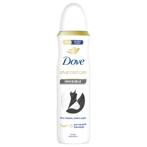 Dove زنانه اسپری دئودورانت Invisible Dry با 1/4 کرم مرطوبکننده 150 میلیلیتر