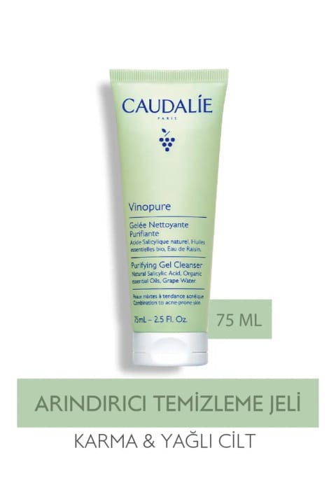 Caudalie Vinopure ژل پاک‌کننده آرایش و شستشوی صورت 75 میلی‌لیتر