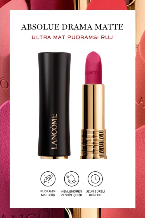 Lancome L'Absolu Rouge Drama Matte رژ مات فوق العاده 388