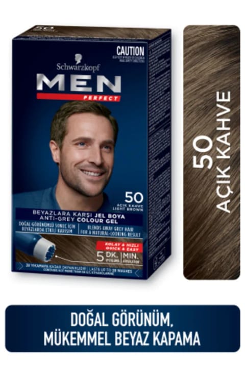 رنگ مو Schwarzkopf Men Perfect 50 - قهوه ای روشن - آسان و سریع
