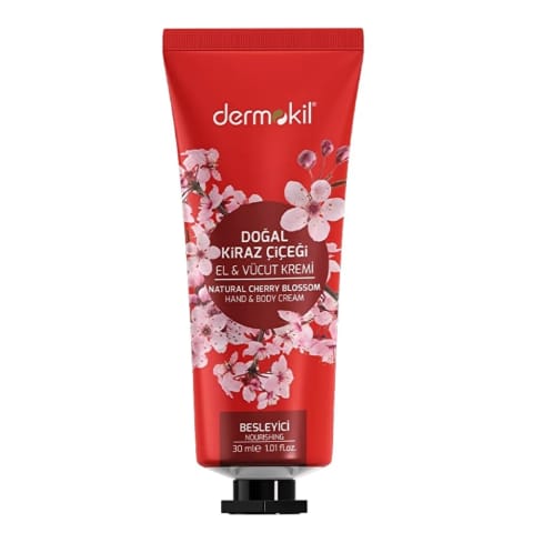 Dermokil کرم دست طبیعی شکوفه گیلاس ۳۰ میلی‌لیتر