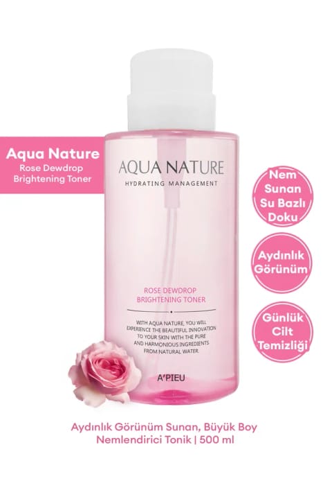 می شا تونیک روشن‌کننده و آبرسان ۵۰۰ میلی‌لیتری A'PIEU Aqua Nature Rose Dewdro...