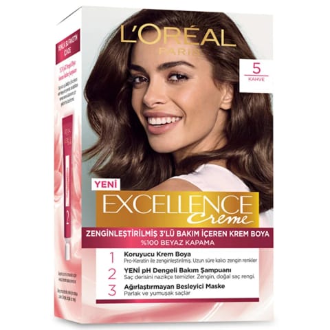 Loreal Paris Excellence Creme رنگ مو - 5 قهوهای