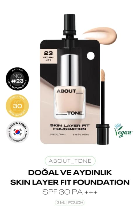 ABOUT TONE فاندیشن با ظاهر طبیعی ۳ میلیلیتری Skin Layer Fit