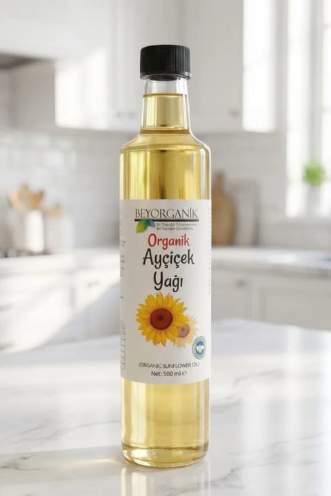 BEYORGANİK روغن آفتابگردان ارگانیک 500 میلی‌لیتر (دارای آنالیز آفت‌کش)