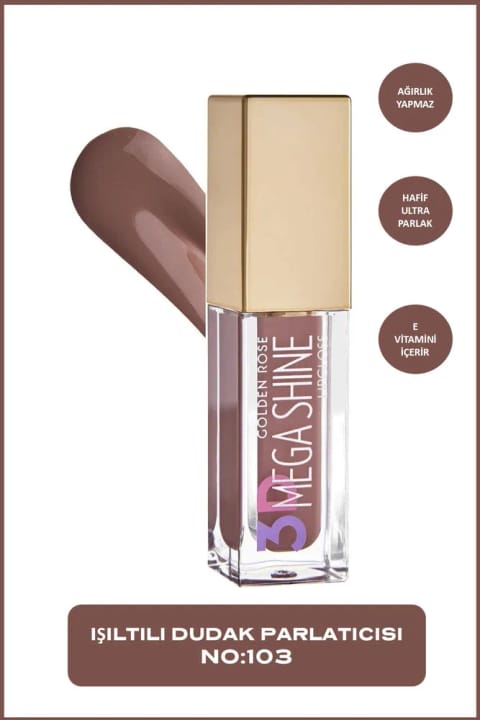 Golden Rose 3D Mega Shine Lipgloss - 103 - براق کننده لب