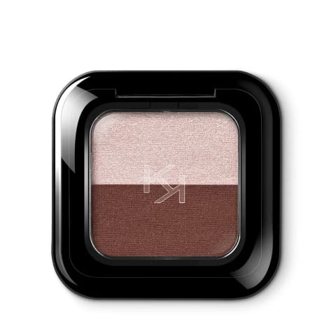 سایه چشم دو رنگ KIKO - New Bright Duo Eyeshadow - 09 Ice Rose / Medium Brown