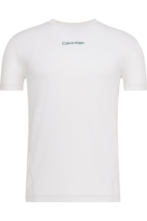 تی‌شرت مردانه Calvin Klein لوگودار پنبه ارگانیک سفید مناسب استفاده روزمره