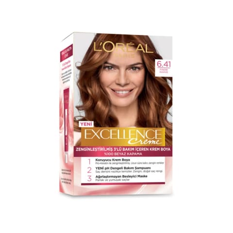Loreal Paris Excellence Creme رنگ مو - 6.41 فندقی