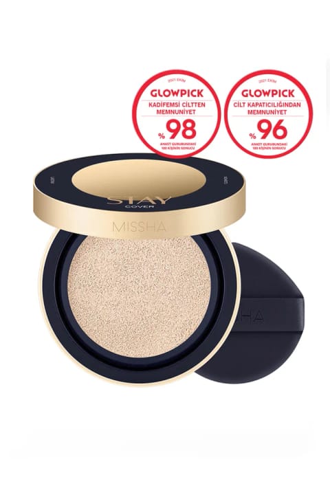 کوشن Missha Stay Cushion ماندگاری بالا با پوشش دهندگی بالا SPF — 21p Fair