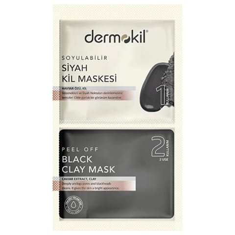 Dermokil ماسک سیاه جداشدنی با عصاره خاویار ۱۵ میلی‌لیتر