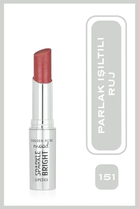 Golden Rose Mood Sparkle Bright Lipstick No: 151 Rosy Gem - رژ لب براق و درخشان