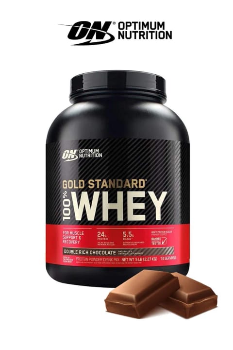 ON Optimum Nutrition Gold Standard Whey Protein پودر طعم شکلاتی