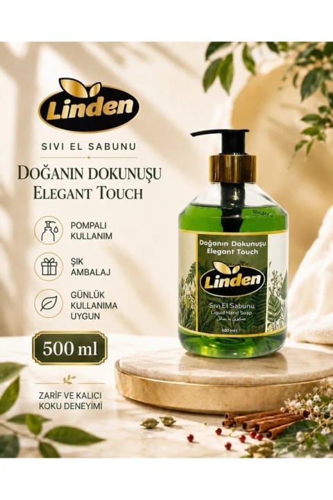 Linden مایع دستشویی لمسی از طبیعت 500 ml Elegant Touch