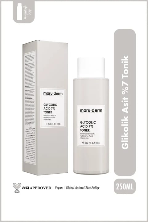 Maru.Derm گلیکولیک اسید %7 تونر روشن‌کننده و ضدلک ۲۵۰ میلی‌لیتر