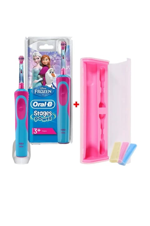 Oral-B مسواک برقی شارژی کودک فروزن + محفظه محافظ بهداشتی