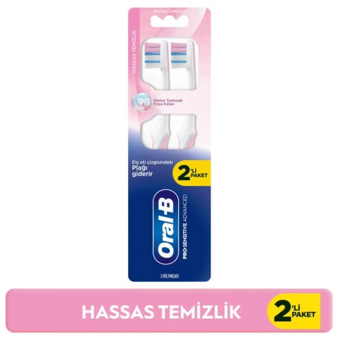 Oral-B Pro-Sensitive Advanced مسواک حساس تمیزکننده ۱+۱ اضافی (نرم)