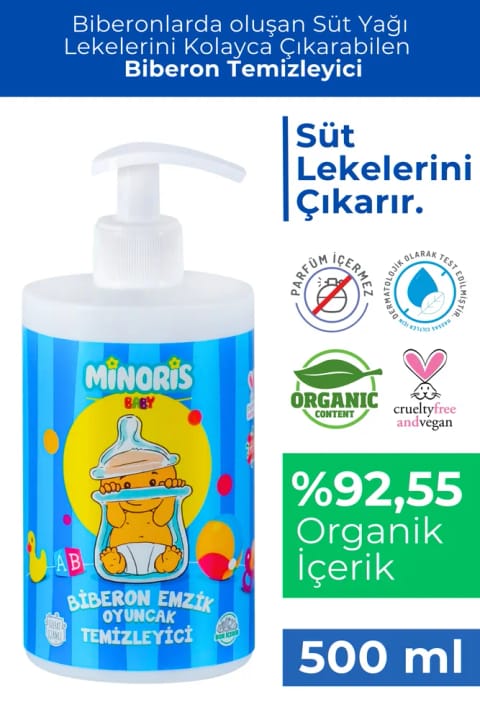 Minorits ارگانیک شوینده شیشه شیر و پستانک ۵۰۰ میلیلیتر