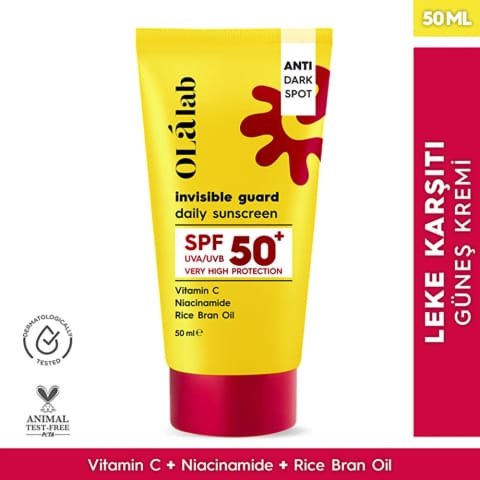 Olalab کرم ضد لک صورت با ویتامین C و SPF 50+ محافظت بالا در برابر اشعه UV - 50 میلیلیتر